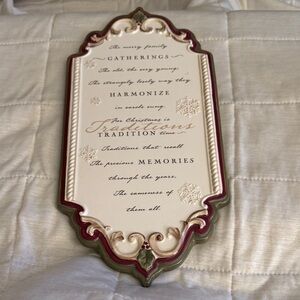 Amscan Family Christmas Ceramic Plaque.